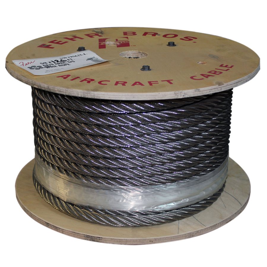 7x7,1000 ft Reel 304 Stainless Steel Wire Rope Cable 3/64" 